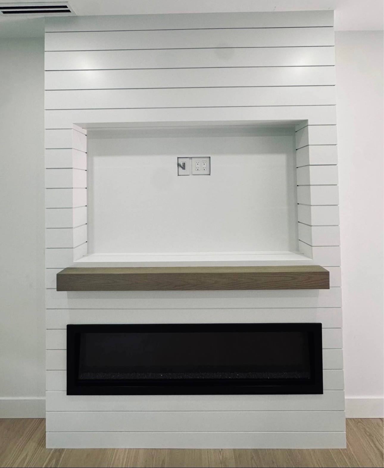 Shiplap Fireplace Feature